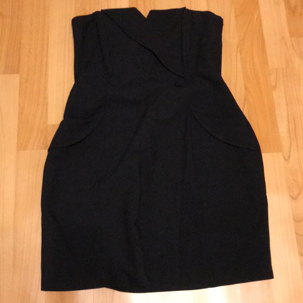 ASOS Black Tuxedo slimming look strapless dress